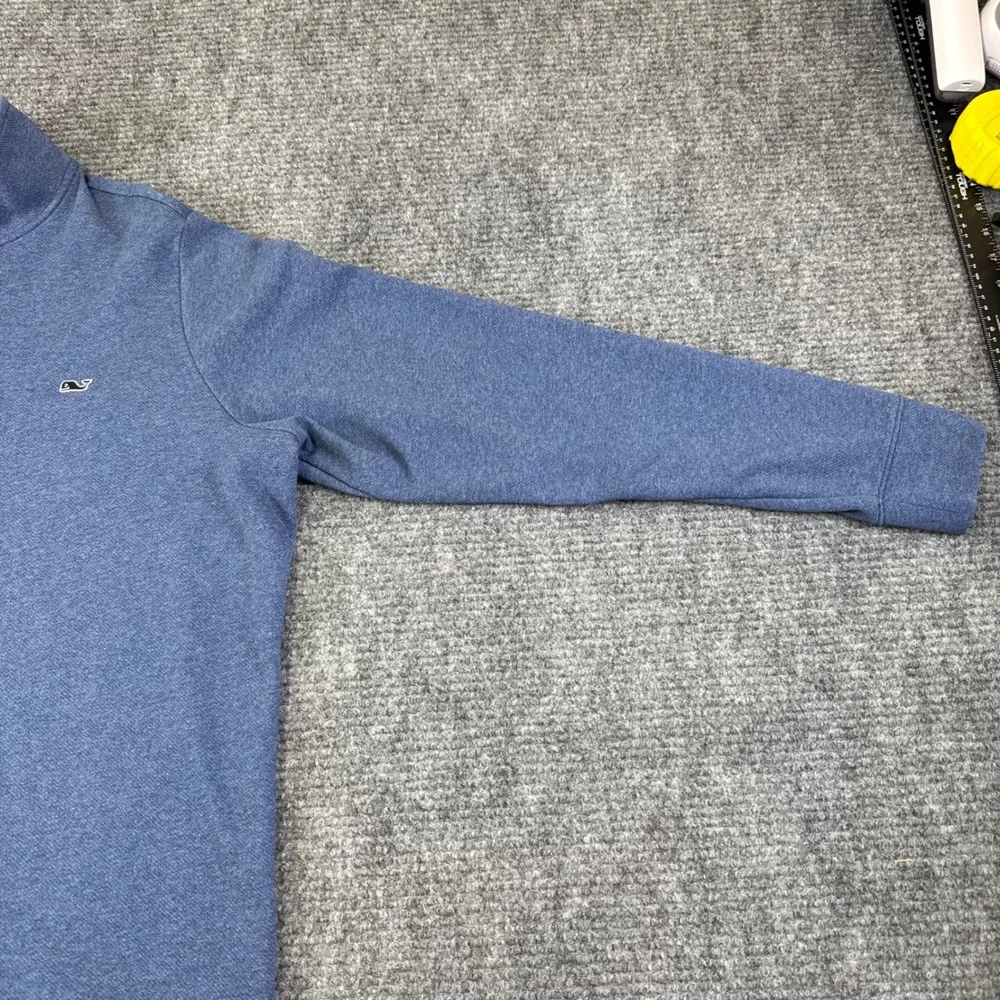 Vineyard Vines Performance 1/4 Zip Pullover LT Blu Textured Performance Swetshrt